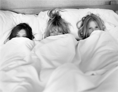 Daria Werbowy, Kate Moss, and Lara Stone, Miami, Florida, 2008, Silver Gelatin Photograph