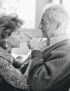 Michelangelo Antonioni and his wife, Enrica Fico, Rome, Italy 1995, Silver Gelatin Photograph