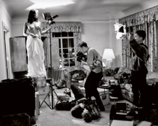 Lance Acord, Jim Fealey, and Anders Overgard, filming Tully at Chateau Marmont, Los Angeles, California, 1994