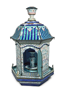 Rare Chinese Imperial Enamel on Copper Lantern Pagoda
