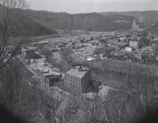 View of Harlan, KY and Harlan County Courthouse, US 421, Harlan, KY, 1977