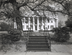 Old Hinds County Courthouse with "Cow Step", MS 19, Raymond, MS, 1976