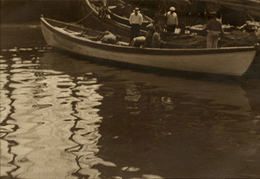 The Seine Boat, vintage carbro print, 4 3/4 x 6 3/4 inches