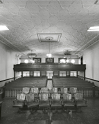 Courtroom from Bench, Macon County Courthouse, US 80, Tuskegee, AL, 1976