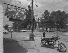 View of Morgan County Courthouse &amp;amp; Town Square, US 460, West Liberty, KY, 1977