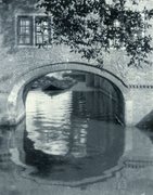 Watergate, Delft, vintage carbro print, 4 3/4 x 4 inches