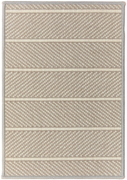 1'6" x 2'3" springfield sample in the almond colorway. the design contains thin horizontal lines separating a dotted field.