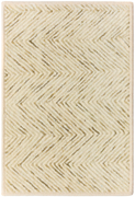 1'6" x 2'3" preta sample in the bamboo colorway. the design is an alternating chevron