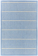 1'6" x 2'3" springfield sample in the powder colorway. the design contains thin horizontal lines separating a dotted field.