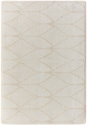 1'6" x 2'3" castello sample in the cream colorway. it's a leaf-like pattern