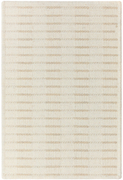1'6" x 2'3" trystia sample in the oat colorway. horizontal lines sweep across the sample with some parts of the line being a shade darker, creating a dash effect