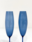 Pair of Holmegaard Glass Flutes by Per Lutken