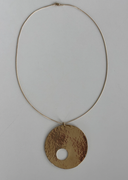Limited Edition Gold Gong Style Pendant Designed by Harry Bertoia