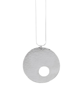 Limited Edition Sterling Silver Gong Style Pendant Designed by Harry Bertoia