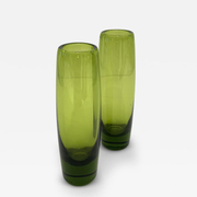 Holmegaard Glass "Rondo" Vases in "Majgron" by Per Lutken, Denmark 1960s
