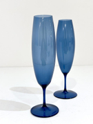 Pair of Holmegaard Glass Flutes by Per Lutken
