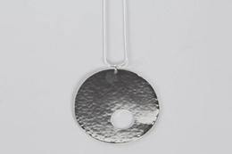 Limited Edition Sterling Silver Gong Style Pendant Designed by Harry Bertoia
