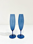 Pair of Holmegaard Glass Flutes by Per Lutken