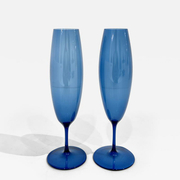 Pair of Holmegaard Glass Flutes by Per Lutken