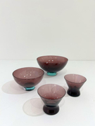 Set of Four Holmegaard Glass Dishes by Per Lutken