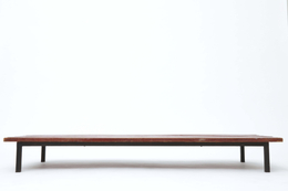 Charlotte Perriand's bench, "Cansado" model, full eye-level view