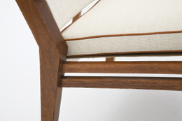 Jacques Adnet's pair of armchairs detail