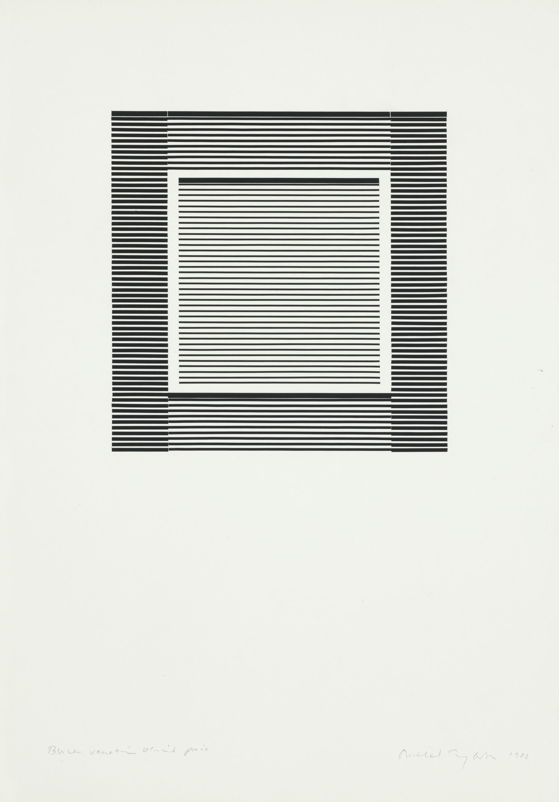 Black Venetian Blind Piece, 1988