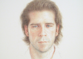 Robert Bauer Erica in a Red Sweater (detail), 2012 oil on canvas mounted on wood 8 3/4 x 6 1/2 inches