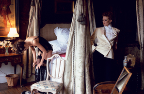 Denis Piel, Joan Severance &amp; Nancy Donahue, A World Apart - 2, Castle Howard, Yorkshire, UK, VOGUE USA, 1982