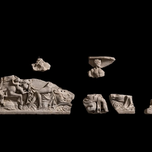 Roman fragments from a Nereid sarcophagus, c.190-200 AD