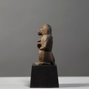 Egyptian amulet of Thoth holding an udjat-eye, Late Dynastic Period, Saite Period, 26th Dynasty, c.664-525 BC