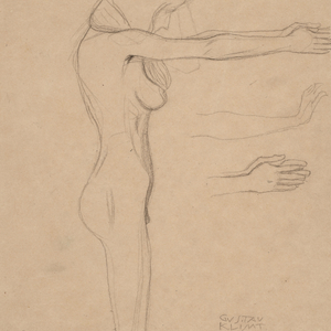 Gustav Klimt, Study for 'The Sufferings of Weak Humanity' from the Beethoven Frieze, 1902
