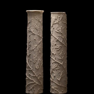 Roman column decorated with laurel , Augustan Period, c.1st century BC-1st century AD