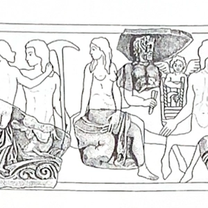 Roman fragments from a Nereid sarcophagus, c.190-200 AD