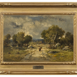 SHEPHERDESS IN A WOODED LANDSCAPE (FAGOTIÈRE)