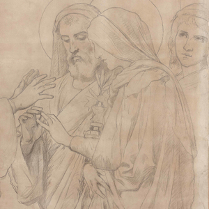 THE MARRIAGE OF THE VIRGIN (MARIAGE DE LA VIERGE), Cartoon for the Lady Chapel in St. Vincent de Paul, Paris