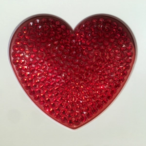 RYCA (Ryan Callanan), Heart diptych in Red and Gold (unique), 2023