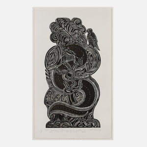 Michel Tuffery, Te Kaeaea / Taringa Kuri - Listening to the Stream - Tuna, Ngati Tama, 2024