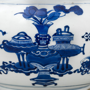 A CHINESE BLUE AND WHITE KANGXI JAR, Kangxi (1662-1722)