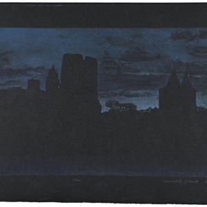 Jean-Baptiste Sécheret, Central Park, soir - Bleus - #8, 2020