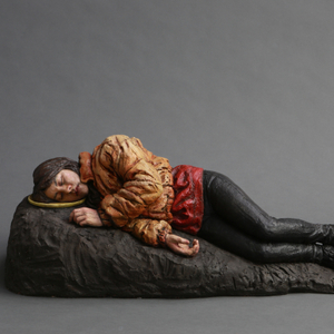 Lying Woman with Frisbee , 2020