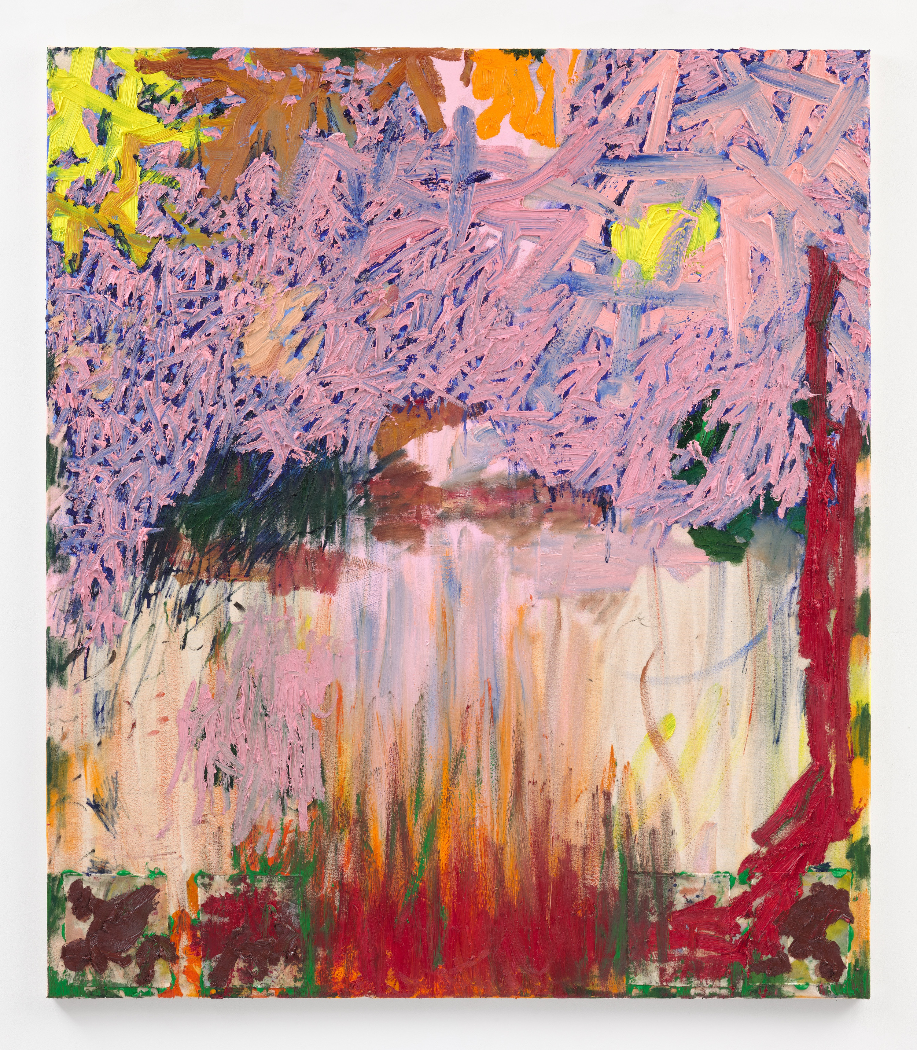 No More Pain For You, Please, 2020 oil and collage on canvas 150 &times; 130 cm (59 &times; 51 &frac14;...