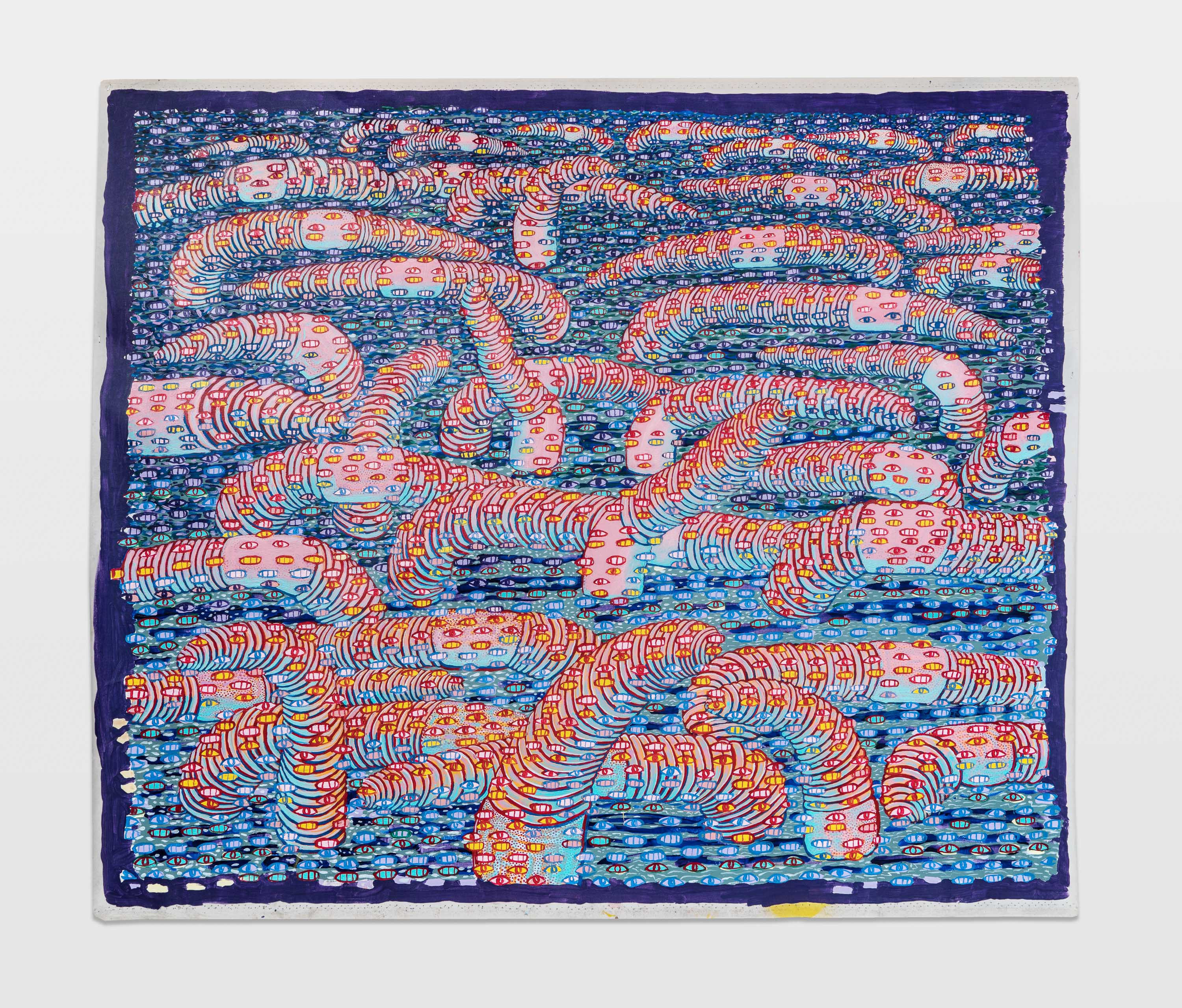 Dance Of The Nightcrawlers, 2008 acrylic on canvas 130 &times; 155 cm (51 &times; 61 in)