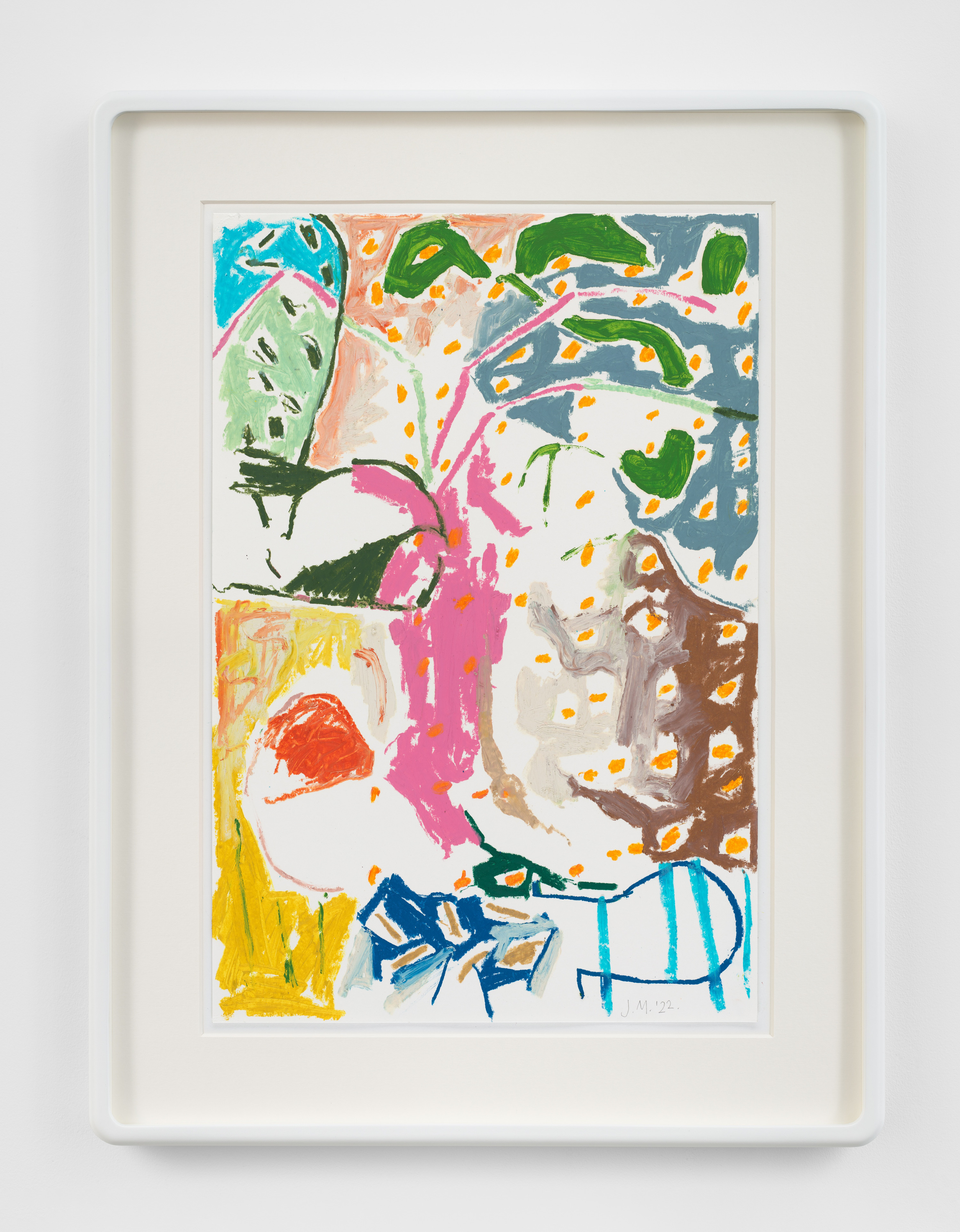 Belly Flop, 2022 oil stick and oil pastel on paper 51 &times; 34 cm (20 &times; 13 &frac14; in) &pound;2000...