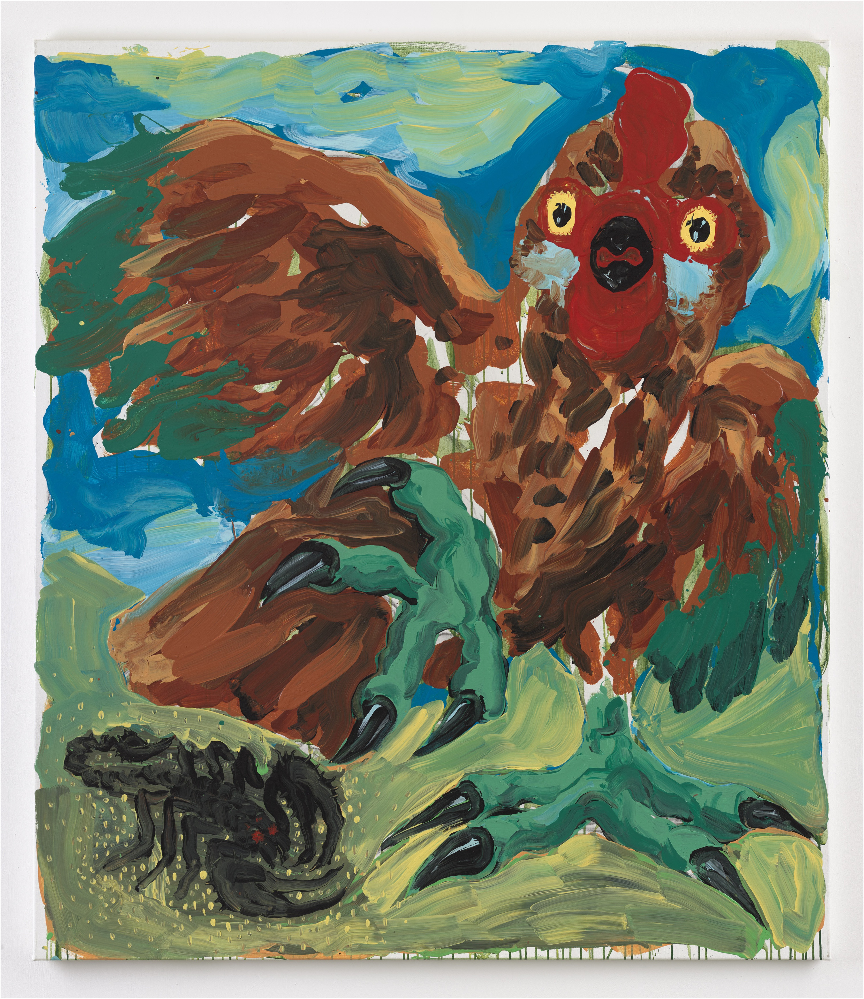 Wilderness Fable, 2022 acrylic and charcoal on canvas 150 &times; 130 cm (59 &times; 51 in)