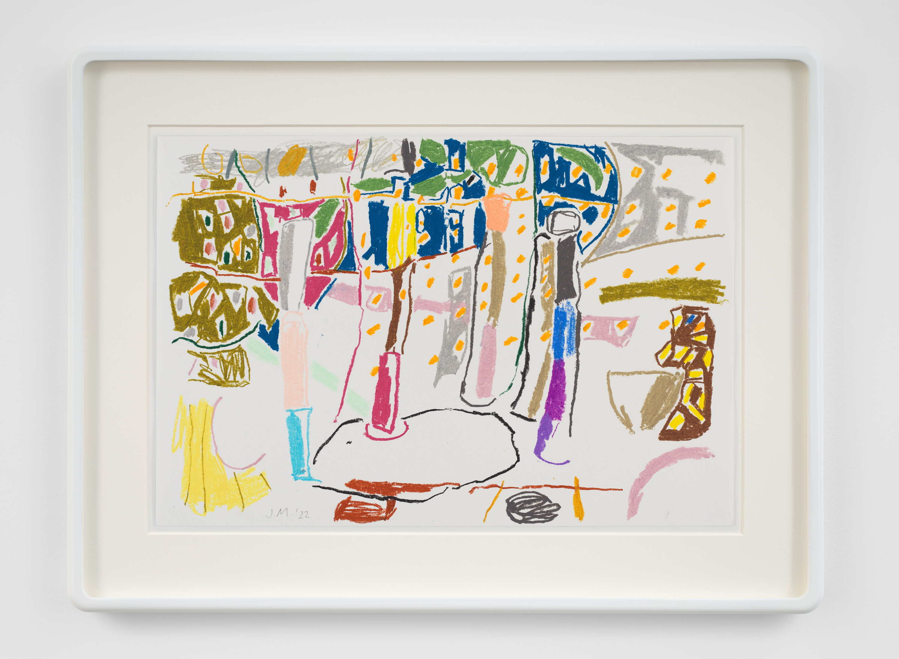 Keep Wonder Alive, 2022 oil stick and oil pastel on paper 34 &times; 51 cm (13 &frac14; &times; 20 in)...