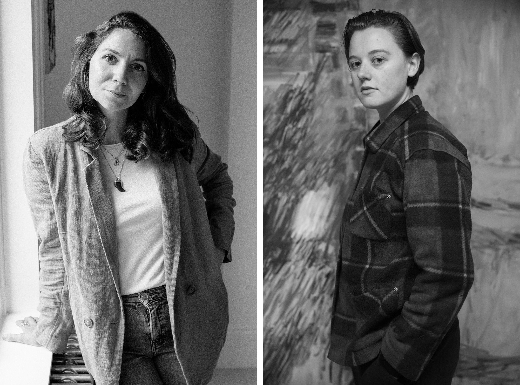 DAISY PARRIS IN CONVERSATION WITH SIM SMITH, Parris (right, photographed by Katie Haughton), Smith (left, photographed by James Frederick Barrett)