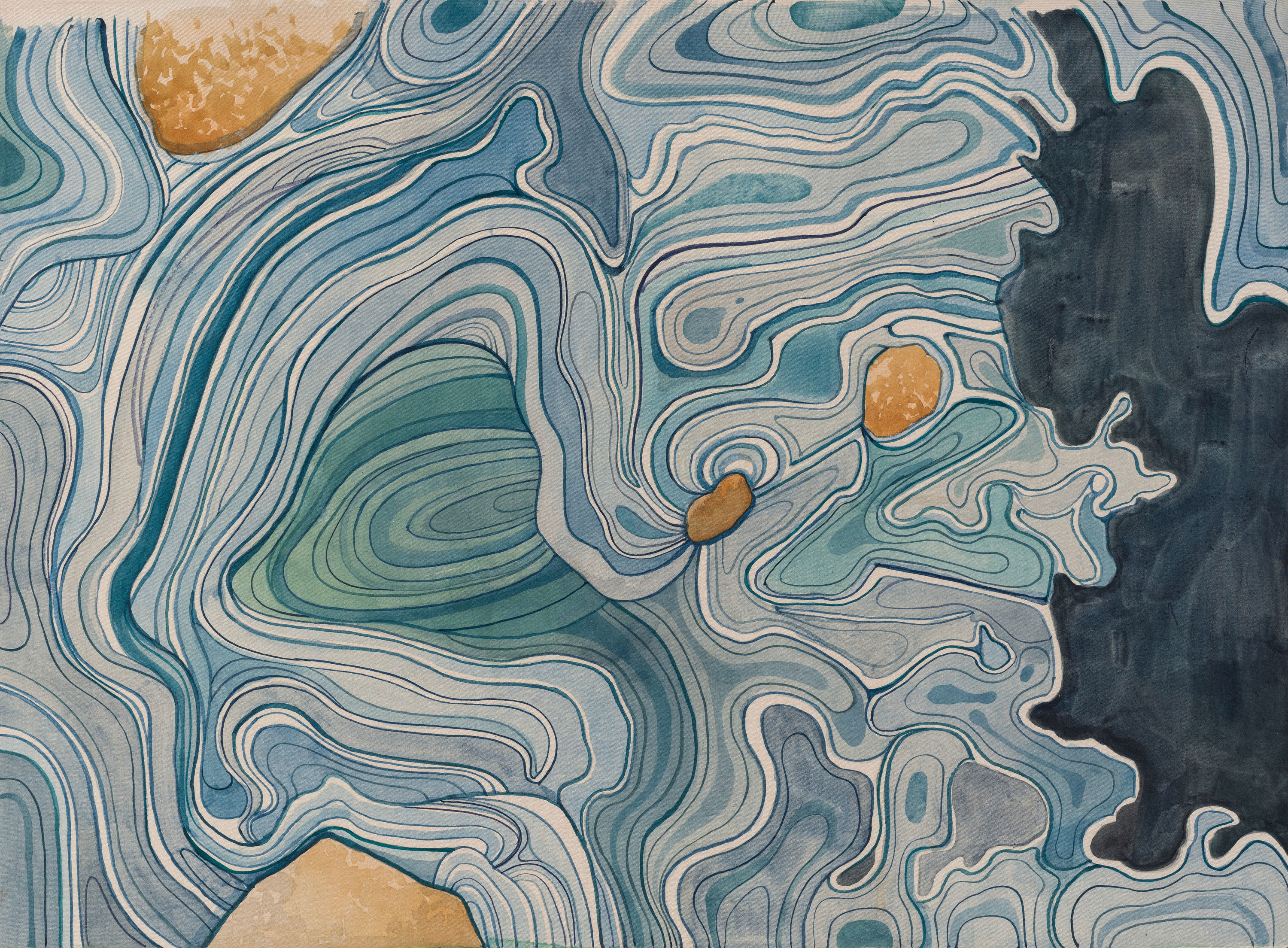 陈督兮的作品围绕“水”这一主题展开,构建出一个流动、永恒与瞬息交错的世界。他的《持颐》系列凝聚了十余年来对流动性的研究,水既是画面的主题,也是一种哲学隐喻,象征时间的流逝、生命的循环,以及观察者与被观察者之间微妙的关系。作品通过水的多重属性,探索自然、生命及宏观与微观之间的深层联系。