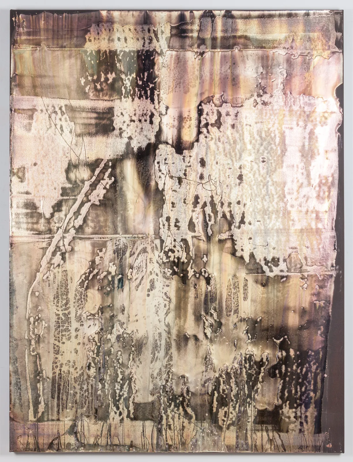 Michael Joo b. 1966 Various Low Mass Stars (NY Farm Colony 2), 2018 Silver nitrate and epoxy ink on canvas...