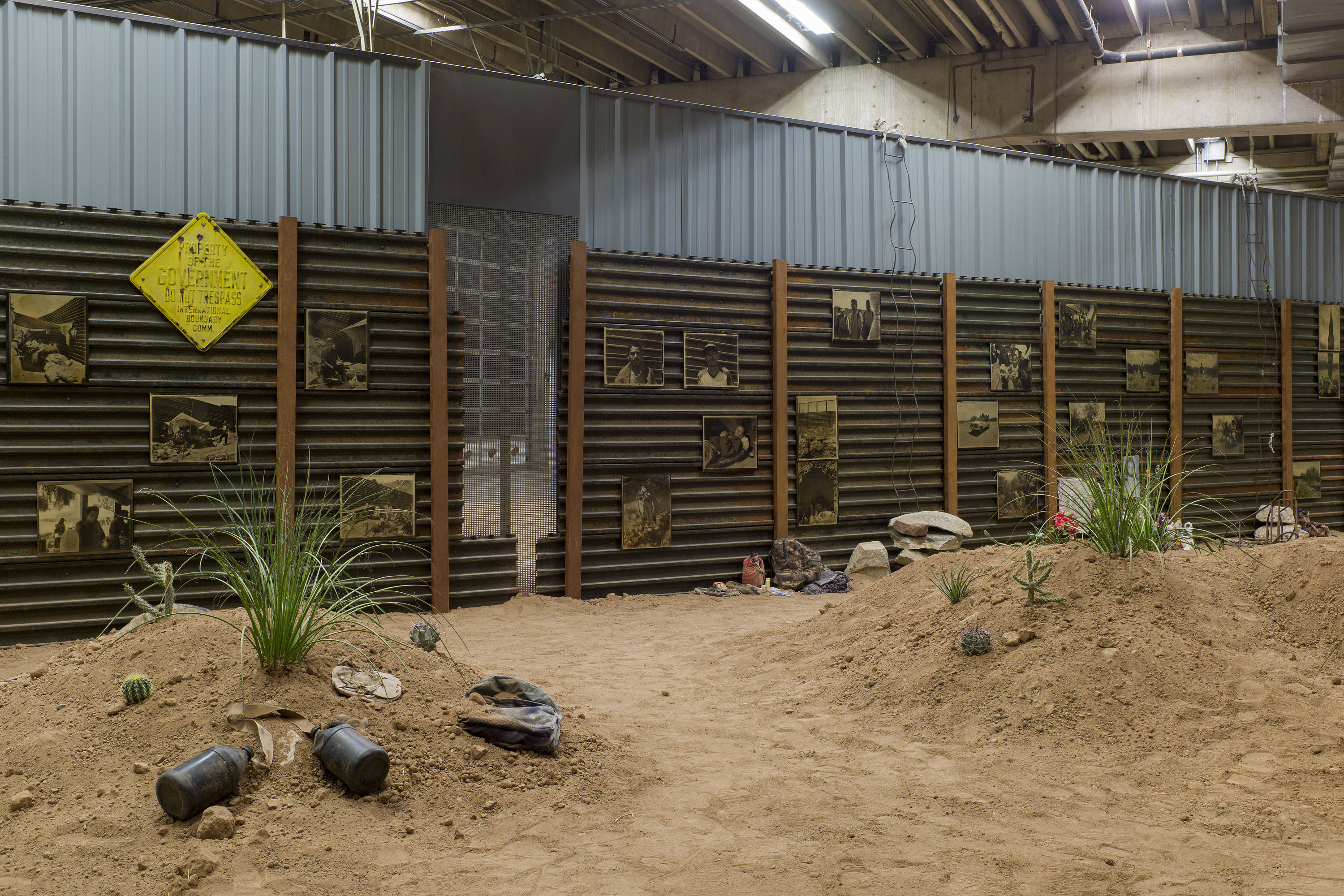 In contrast, the Mexican side teems with signs of life. Desert cacti have been planted in mounds of dirt. Evidence...